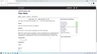 [CSES.FI PYTHON] Two Sets
