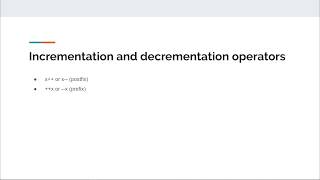 Java for Beginners - Module 4 Operators - Incrementation and decrementation operators