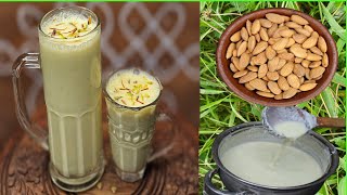 சூப்பரான பாதாம் பால் குடிக்கலாம் வாங்க | almond milk | badam milk recepie in tamil