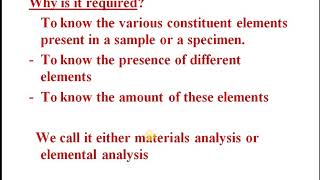 MATERIAL ANALYSIS TECHNIQUE- MODULE -01 INTRODUCTION