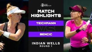 Jil Teichmann vs. Belinda Bencic | 2023 Indian Wells Round 1 | WTA Match Highlights