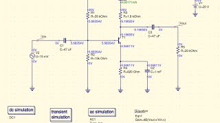 Qucs Tutorial: Simulating a common emitter bjt amplifier circuit