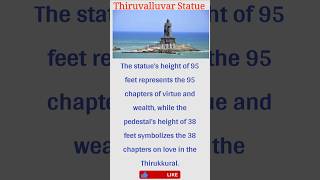 Thiruvalluvar Statue: Standing Tall at the Southern Tip of India 🌊📚 #shorts