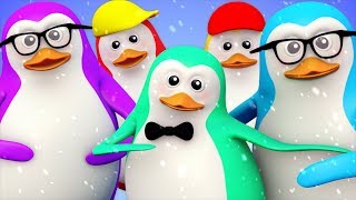 Five Little Penguins | Nursery Rhymes For Kindergarten Kids | Children Cartoon Collection By Kids Tv