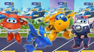 Super Wings Jett Run: Team Race Challenge - Jett vs Jarome vs Donnie vs Paul #superwings #jettrun