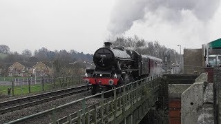 LMS Jubilee No. 45596 'Bahamas' at Alfreton \u0026 Chesterfield - Tyseley to K\u0026WVR (5Z45) - 5th Feb 2019