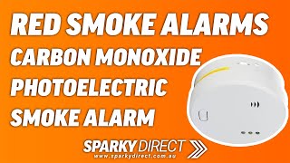 Red Smoke Alarms GTC-2968X | Carbon Monoxide Photoelectric Smoke Alarm | 10-Year Battery Backup