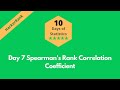 HackerRank Day 7: Spearman's Rank Correlation Coefficient solution in Python | 10 Days Of Statistics