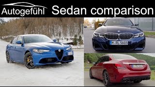 Alfa Giulia Veloce vs BMW 3-Series 340i vs Mercedes C-Class C43 AMG comparison REVIEW