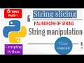 PALINDROME PROGRAM / STRING PALINDROME IN PYTHON / PALINDROME OF STRING /REVERSE OF THE STRING