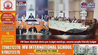 CM Omar Abdullah chairs pre-budget meetings, assures people-friendly budget