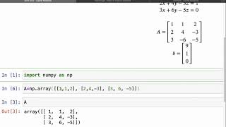 python solve Ax=b
