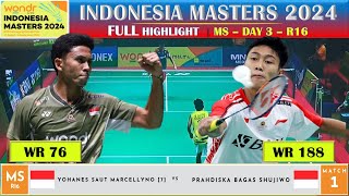 YOHANES SAUT MARCELLYNO VS PRADISKA BAGAS SHUJIWO |WONDR INDONESIA MASTERS 2024