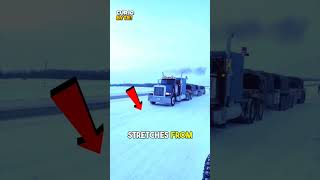 Truckers' Frozen Lake Route in Canada #shorts