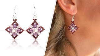 Montee Treasure Earrings - DIY Jewelry Making Tutorial by PotomacBeads