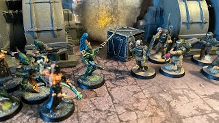 Grimdark Future: Firefight Battle Report (Human Defence Force Vs Dark Elf Raiders 250 points) S1E4