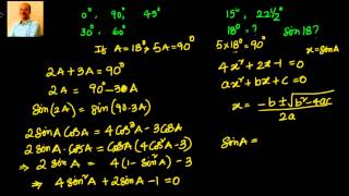 Trigonometry: Sin 18 degrees value