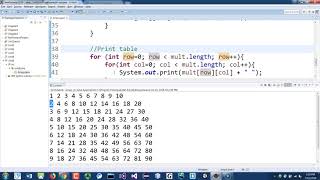 Multiplication Table (Java Programming 1)