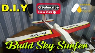 cara membuat pesawat terbang  sky surfer #RcPlane #SkySurfer #pesawatgabus #pesawatremot