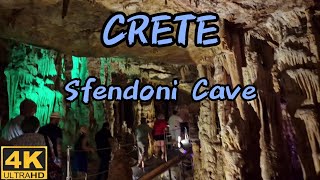 The Sfendoni stalactite cave guided tour - cave of Zoniana in Mylopotamos – Rethymno, Crete, Greece.