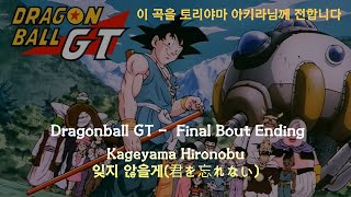 🎧'I Won’t Forget You' Dragonball GT Final Bout ED By Kageyama Hironobu  [가사해석/한글자막/번역/Lyrics]