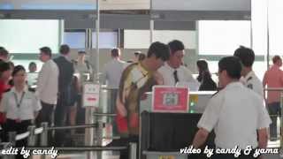 Lee Minho (이민호)李敏鎬20140903 @HK airport香港機場 (Tenwow Tea天喔茶庄conference發佈會 arrived \u0026 departed)