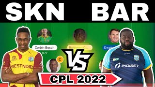 SKN vs BR Dream11 Team Prediction | St Kitts and Nevis Patriots vs Barbados Royals | Hero CPL 2022