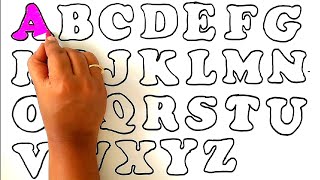 Learn ABC With Nursery Rhymes For Children || ABCD Colouring Pages For Kids|| ABCD
