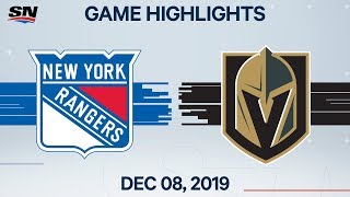 NHL Highlights | Rangers vs. Golden Knights – Dec. 08, 2019