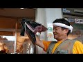 japanese street food giant bluefin tuna cutting sashimi tokyo seafood japan