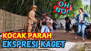 PRANK PATUNG HIDUP - FUNNY REACTION PRANK - SCARY HUMAN STATUE