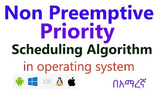 Non Preemptive Priority Scheduling Algorithm with example | Operating System በአማረኛ