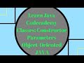 Codecademy Learn Java, Classes Constructor Parameters, Object Oriented Java