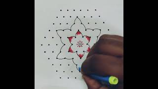 11*6 dots rangoli🌺தைமாத சிறப்பு🌺கோலங்கள்🪔simple rangoli/simple Kolam/muggulu designs/colour kolangal