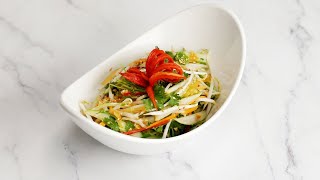 Hướng dẫn làm món NỘM GIÁ DƯA CHUỘT giòn ngon hấp dẫn dành cho người tiểu đường.