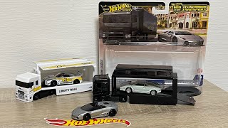 Hot Wheels TEAM TRANSPORT 開封！ランボルギーニのウイングトレーラーが真っ黒々、もう少しデザインが有っても良かった？