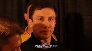 GOLOVKIN PISSED OFF AT CANELO "I WANT TO FIGHT! IF I WANTED TO RUN I'D GO TO A STADIUM NO RUNNING"