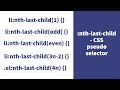 :nth-last-child - CSS Pseudo Selector Explained !
