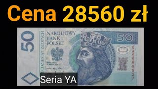 Szok 28560 zł za Banknot 50 złotych serii YA