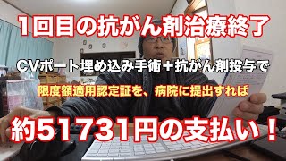 1回目の抗がん剤治療終了！