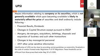 SEBI PIT Regulations - Webinar Series - Part 1