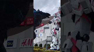 がおーでゴジラ召喚！ガンダムUC[ユニコーン]と対決❤️‍🔥🦖 #shorts