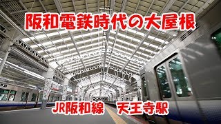 阪和電鉄時代の大屋根が残るJR阪和線 天王寺駅　A roof built 90 years ago, JR Hanwa Line Tennōji Station　(2019.3)