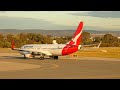 Qantas VH-VXU B737 Taxi to A11 + Dep RWY 03