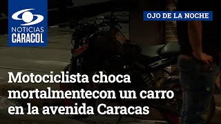 Motociclista choca mortalmente con un carro en la avenida Caracas