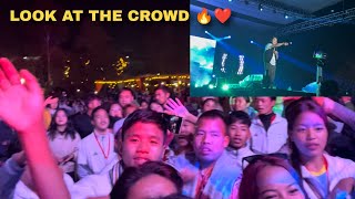 Huge Crowd singing Sai Sai Sina With Me really love the audience | Arunachal Yuva Samanvay