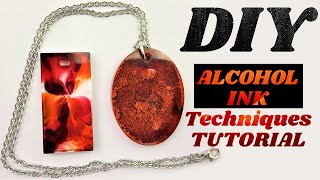 DIY Alcohol Ink Techniques for Resin Epoxy Jewelry - DJiction Resin Jewelry Kit Pendant Tutorial