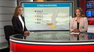 SMHI varnar för kraftiga vindar  - Nyheterna (TV4)