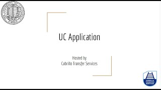 UC Application Presentation for Fall 2025 Admissions