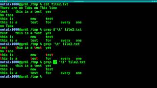 Grepping for Tabs Linux Shell Tutorial - BASH